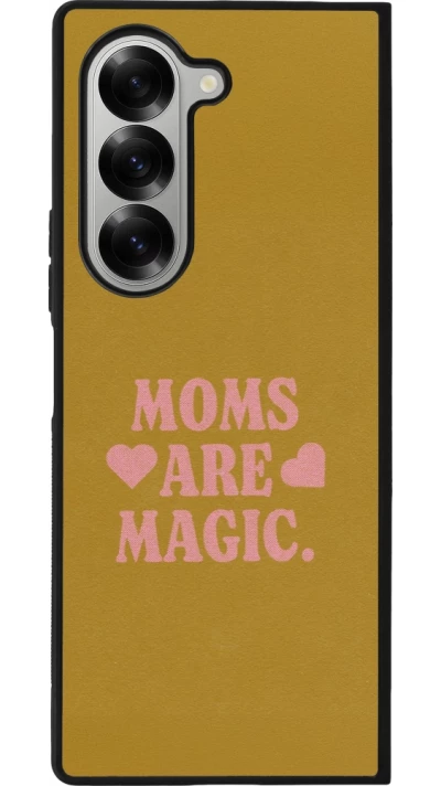 Coque Samsung Galaxy Z Fold6 - Silicone rigide noir Mom 2026 Are Magic
