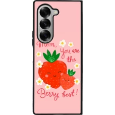 Coque Samsung Galaxy Z Fold6 - Silicone rigide noir Mom 2026 Berry best