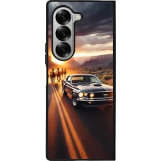 Coque Samsung Galaxy Z Fold6 - Silicone rigide noir Mustang 69 Grand Canyon