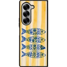 Coque Samsung Galaxy Z Fold6 - Silicone rigide noir Portuguese fish 2026