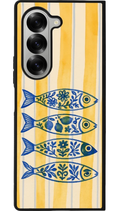 Coque Samsung Galaxy Z Fold6 - Silicone rigide noir Portuguese fish 2026