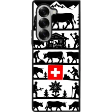 Coque Samsung Galaxy Z Fold6 - Silicone rigide noir Poya Suisse 1