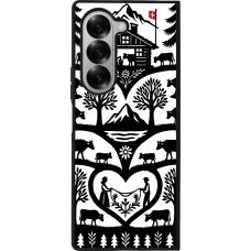 Coque Samsung Galaxy Z Fold6 - Silicone rigide noir Poya Suisse 2