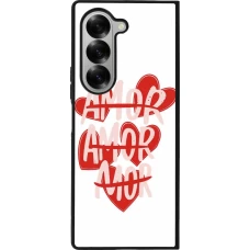 Coque Samsung Galaxy Z Fold6 - Silicone rigide noir Saint Valentines Day 26 Amor