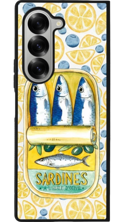 Coque Samsung Galaxy Z Fold6 - Silicone rigide noir Sardines in oil 2026