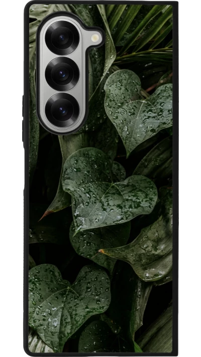 Coque Samsung Galaxy Z Fold6 - Silicone rigide noir Spring 23 fresh plants