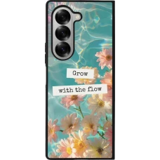 Coque Samsung Galaxy Z Fold6 - Silicone rigide noir Summer 2025 Grow with the flow