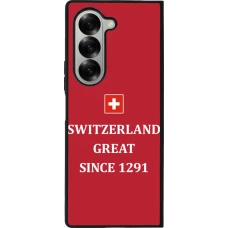 Coque Samsung Galaxy Z Fold6 - Silicone rigide noir Switzerland Great Since 1291