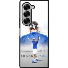 Coque Samsung Galaxy Z Fold6 - Silicone rigide noir Thank you Roger