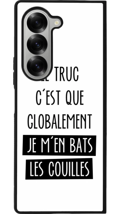 Samsung Galaxy Z Fold6 Case Hülle - Silikon schwarz Le truc globalement bats les couilles