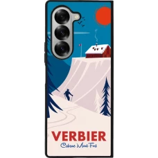 Samsung Galaxy Z Fold6 Case Hülle - Silikon schwarz Verbier Cabane Mont-Fort