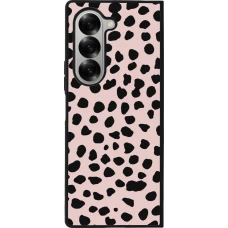 Coque Samsung Galaxy Z Fold6 - Silicone rigide noir Wild Leopard Pink