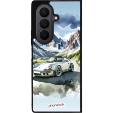 Samsung Galaxy Z Fold7 Case Hülle - Silikon schwarz Porsche 911 Berg Aquarell