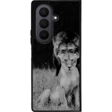 Coque Samsung Galaxy Z Fold7 - Silicone rigide noir Angry lions