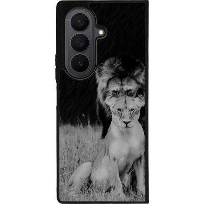 Coque Samsung Galaxy Z Fold7 - Silicone rigide noir Angry lions