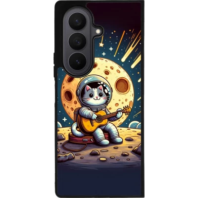 Coque Samsung Galaxy Z Fold7 - Silicone rigide noir AstroCat RockLune