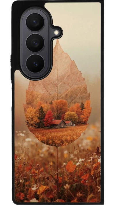 Coque Samsung Galaxy Z Fold7 - Silicone rigide noir Autumn 26 Autumn leaf
