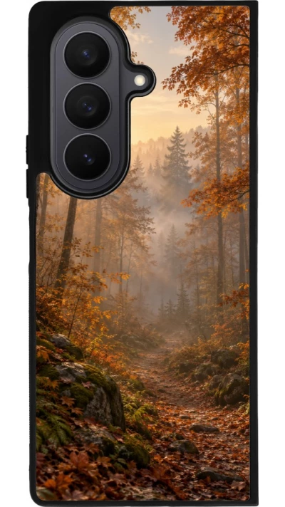 Coque Samsung Galaxy Z Fold7 - Silicone rigide noir Autumn 26 Autumn walk