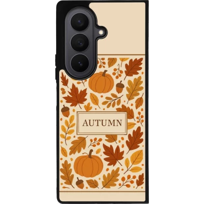 Coque Samsung Galaxy Z Fold7 - Silicone rigide noir Autumn 26 Hello autumn