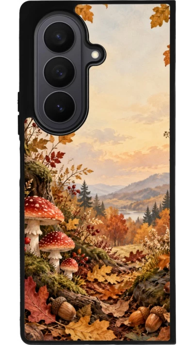 Coque Samsung Galaxy Z Fold7 - Silicone rigide noir Autumn 26 Illustrated Autumn
