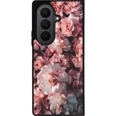 Coque Samsung Galaxy Z Fold7 - Silicone rigide noir Beautiful Roses