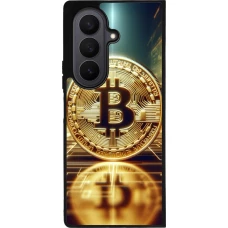Coque Samsung Galaxy Z Fold7 - Silicone rigide noir Bitcoin Standing