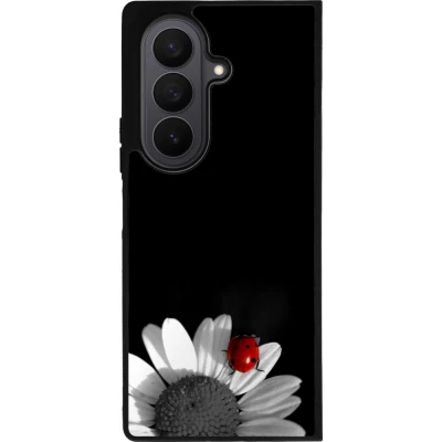 Coque Samsung Galaxy Z Fold7 - Silicone rigide noir Black and white Cox