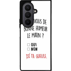 Coque Samsung Galaxy Z Fold7 - Silicone rigide noir Bonne humeur matin