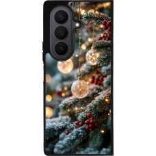 Coque Samsung Galaxy Z Fold7 - Silicone rigide noir Christmas 25 Xmas Decorated Tree