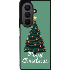 Coque Samsung Galaxy Z Fold7 - Silicone rigide noir Christmas 25 Xmas Tree