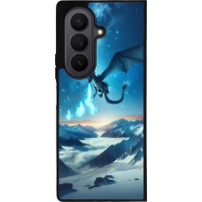 Samsung Galaxy Z Fold7 Case Hülle - Silikon schwarz Drache nächtliche Berg