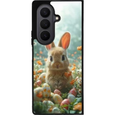 Coque Samsung Galaxy Z Fold7 - Silicone rigide noir Easter 2026 Rabbit in the garden