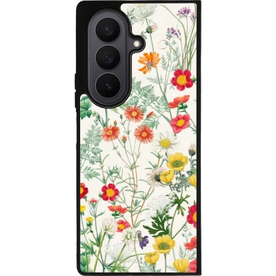Coque Samsung Galaxy Z Fold7 - Silicone rigide noir Flora Botanical Wildlife