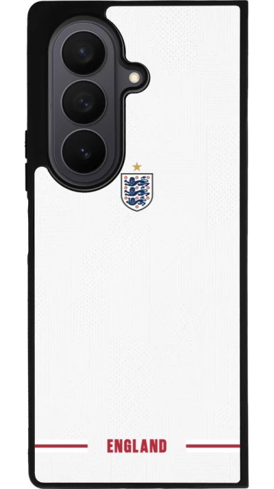 Coque Samsung Galaxy Z Fold7 - Silicone rigide noir Maillot de football Angleterre 2026 personnalisable