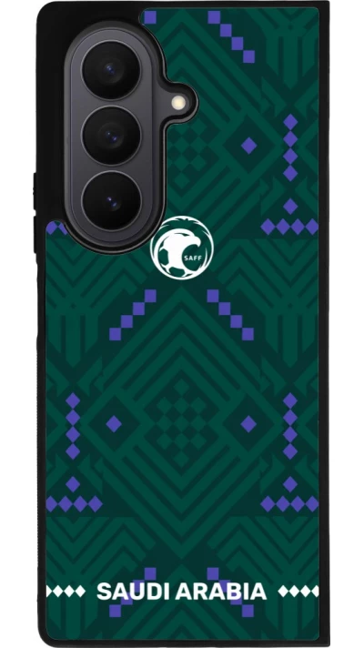 Samsung Galaxy Z Fold7 Case Hülle - Silikon schwarz Saudi Arabien 2026 personalisierbares Fussballtrikot