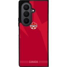 Coque Samsung Galaxy Z Fold7 - Silicone rigide noir Maillot de football Canada 2026 personnalisable
