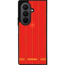 Coque Samsung Galaxy Z Fold7 - Silicone rigide noir Maillot de football Espagne 2026 personnalisable