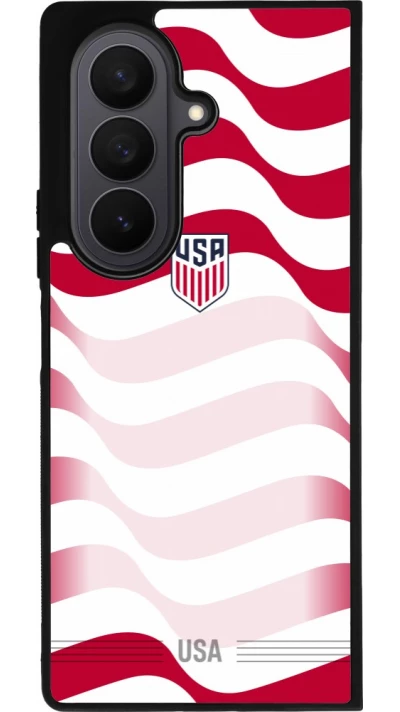 Samsung Galaxy Z Fold7 Case Hülle - Silikon schwarz Vereinigten Staaten 2026 personalisierbares Fussballtrikot