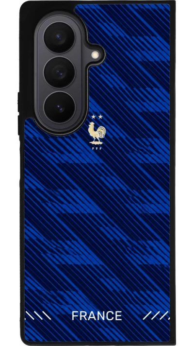 Coque Samsung Galaxy Z Fold7 - Silicone rigide noir Maillot de football France 2026 personnalisable