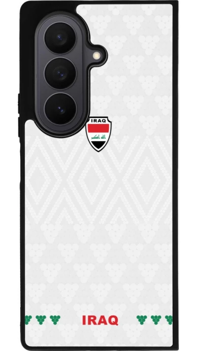 Samsung Galaxy Z Fold7 Case Hülle - Silikon schwarz Irak 2026 personalisierbares Fussballtrikot
