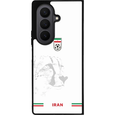 Coque Samsung Galaxy Z Fold7 - Silicone rigide noir Maillot de football Iran 2026 personnalisable