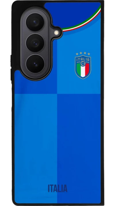Samsung Galaxy Z Fold7 Case Hülle - Silikon schwarz Italien 2022 personalisierbares Fußballtrikot