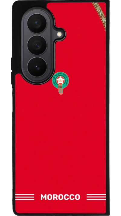 Samsung Galaxy Z Fold7 Case Hülle - Silikon schwarz Marokko 2026 personalisierbares Fussballtrikot