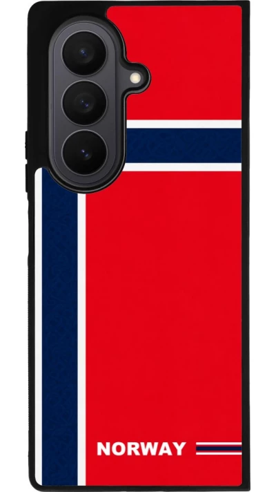 Samsung Galaxy Z Fold7 Case Hülle - Silikon schwarz Norwegen 2026 personalisierbares Fussballtrikot