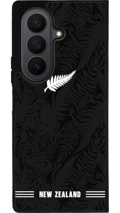Samsung Galaxy Z Fold7 Case Hülle - Silikon schwarz Neuseeland 2026 personalisierbares Fussballtrikot