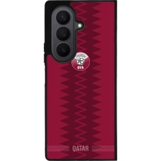 Samsung Galaxy Z Fold7 Case Hülle - Silikon schwarz Qatar 2026 personalisierbares Fussballtrikot
