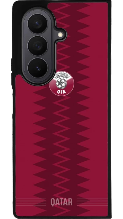 Samsung Galaxy Z Fold7 Case Hülle - Silikon schwarz Qatar 2026 personalisierbares Fussballtrikot