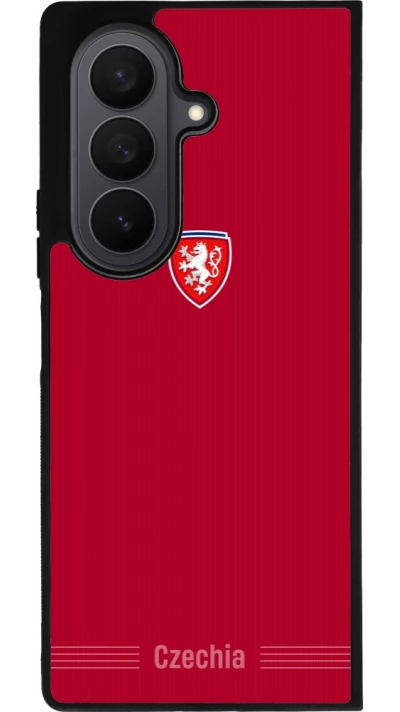 Samsung Galaxy Z Fold7 Case Hülle - Silikon schwarz Tschechische Republik 2026 personalisierbares Fussballtrikot