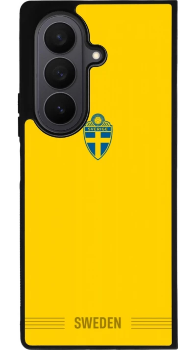 Samsung Galaxy Z Fold7 Case Hülle - Silikon schwarz Schweden 2026 personalisierbares Fussballtrikot