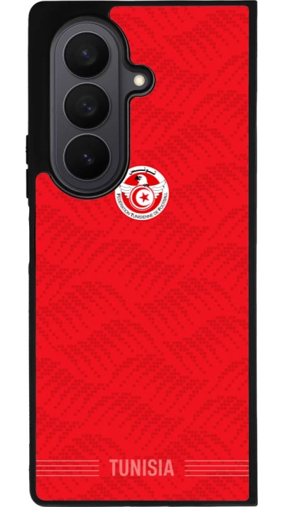 Samsung Galaxy Z Fold7 Case Hülle - Silikon schwarz Tunesien 2026 personalisierbares Fussballtrikot